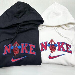 Nike Spiderman HOODIE Embroidered Adult Unisex Hooded Sweatshirt